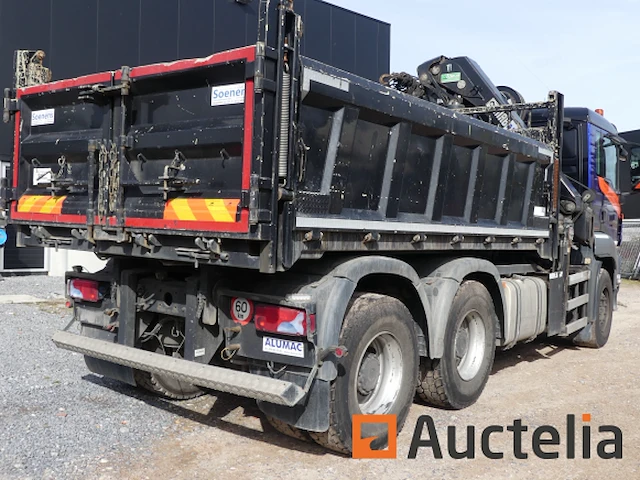 Vrachtwagen kipper met hijskraan man tgs (2014-390.250 km) - afbeelding 4 van  46