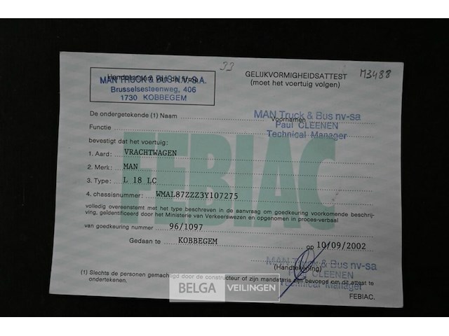 Vrachtwagen man l18 lc ladderwagen - afbeelding 10 van  18