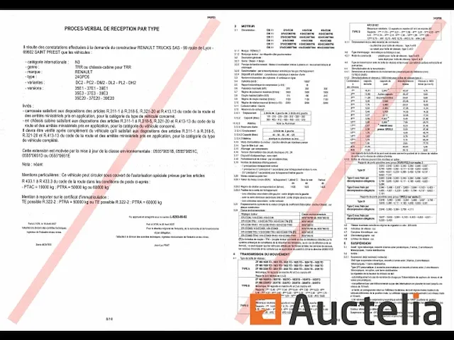 Vrachtwagen tractor renault 370 dxi (te herstellen) - afbeelding 27 van  33