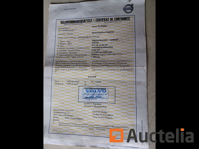 Vrachtwagen volvo fll 42 12n2 5.0 tritipper (2009-88.795 km) - afbeelding 22 van  42