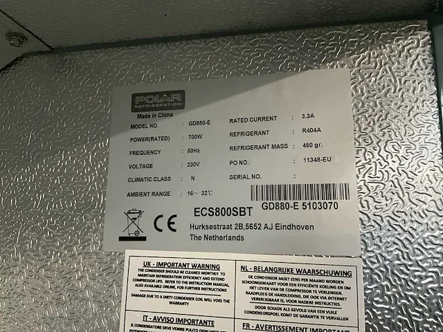Vrieskast polar gd 880-e - afbeelding 6 van  6