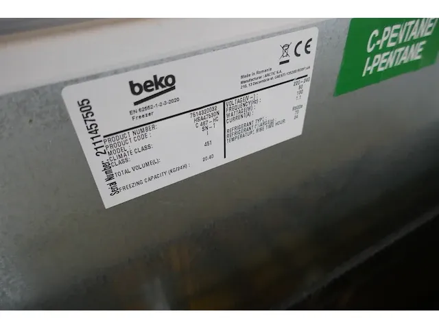 Vrieskist met deksel beko - afbeelding 3 van  5