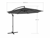 Vrijdragende outdoor tuin parasol, parasol - afbeelding 2 van  4