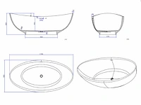 Vrijstaand bad - solid surface - dace (in 2 kleuren beschikbaar) - afbeelding 9 van  9
