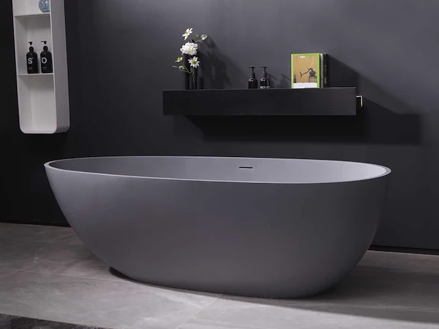 Vrijstaand bad - solid surface - izak - (beschikbaar in 4 kleuren) - afbeelding 4 van  24