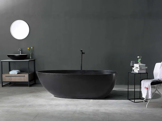 Vrijstaand bad - solid surface - izak - (beschikbaar in 4 kleuren) - afbeelding 9 van  24