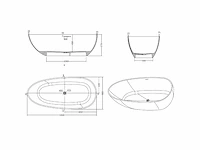 Vrijstaand bad - solid surface - izak - (beschikbaar in 4 kleuren) - afbeelding 16 van  24