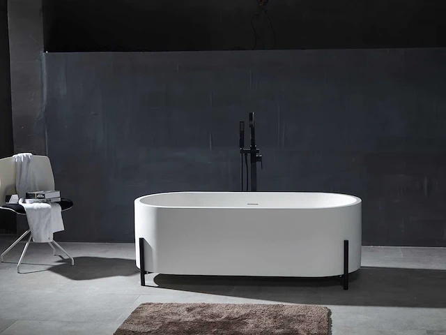 Vrijstaand bad - solid surface - nevil (in 3 kleuren beschikbaar) - afbeelding 1 van  20