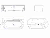 Vrijstaand bad - solid surface - nevil (in 3 kleuren beschikbaar) - afbeelding 13 van  20