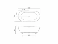 Vrijstaand bad - solid surface (2 modellen beschikbaar) - afbeelding 6 van  15