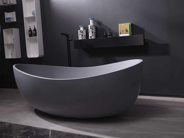 Vrijstaand bad - solid surface (beschikbaar in 3 kleuren) - ethan - afbeelding 8 van  22