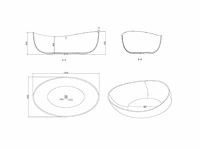 Vrijstaand bad - solid surface (beschikbaar in 3 kleuren) - ethan - afbeelding 14 van  22