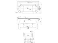 Vrijstaand bad gino - 160cm - afbeelding 4 van  4