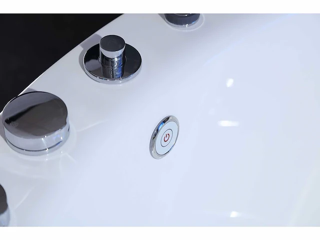 Vrijstaand design massagebad - waterval - glans wit - afbeelding 6 van  22