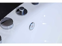 Vrijstaand design massagebad - waterval - glans wit - afbeelding 6 van  22