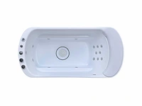 Vrijstaand design massagebad - waterval - glans wit - afbeelding 13 van  22