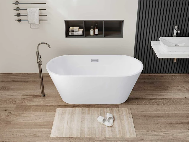 Vrijstaand designbad - 201 l - wit - afbeelding 2 van  6