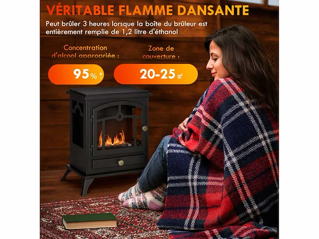 Vrijstaande bio-ethanol haard, brander 1,2 l - afbeelding 8 van  12