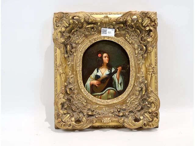 Vrouw met gitaar - afbeelding 1 van  4