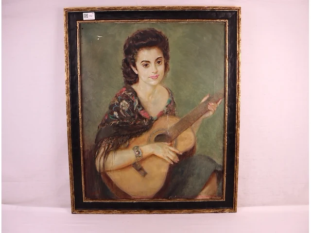 Vrouw met gitaar - afbeelding 1 van  7