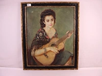 Vrouw met gitaar - afbeelding 1 van  7