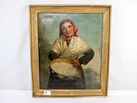 Vrouw met tamboerijn - afbeelding 1 van  5
