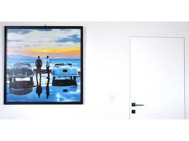 V.turban – la discussion - olie op doek - 100x100 cm - afbeelding 4 van  13