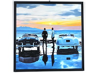 V.turban – la discussion - olie op doek - 100x100 cm - afbeelding 1 van  13