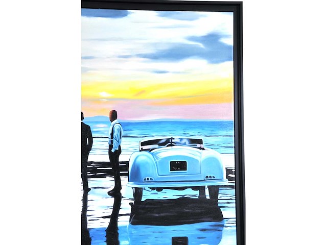 V.turban – la discussion - olie op doek - 100x100 cm - afbeelding 12 van  13