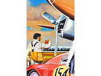 V.turban – l’elégante au chapeau - olie op doek - 120x90 cm - afbeelding 2 van  14