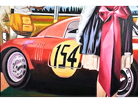 V.turban – l’elégante au chapeau - olie op doek - 120x90 cm - afbeelding 3 van  14