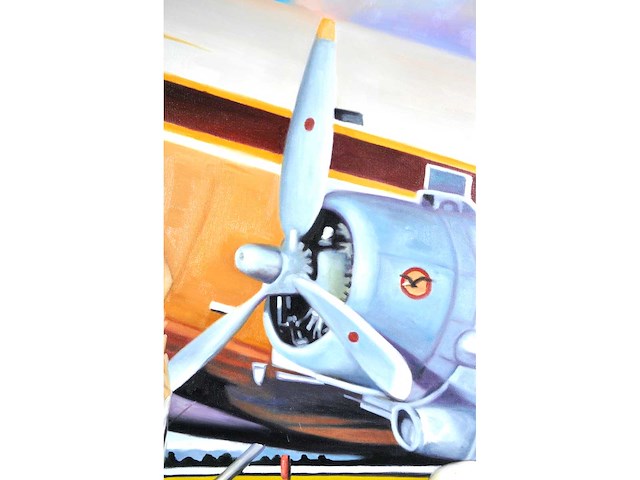 V.turban – l’elégante au chapeau - olie op doek - 120x90 cm - afbeelding 4 van  14