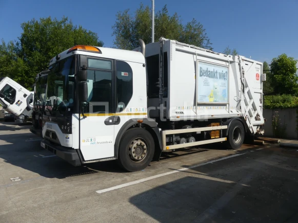 Vuilniswagens, auto's, vorkheftruck, hefkolommen