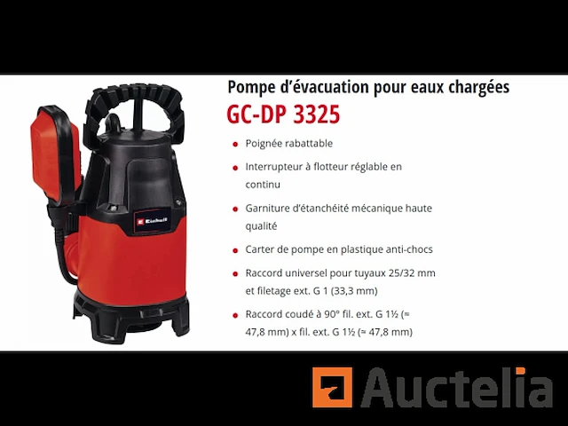 Vuilwaterpomp einhell gc-dp 3325 - afbeelding 1 van  1
