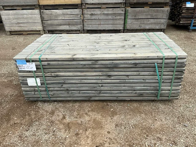 Vuren geïmpregneerde eindpaal 9x9cm 195cm tuinpalen (66x) - afbeelding 1 van  4