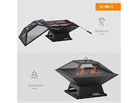 Vuurschaal met vonkenscherm, grill - afbeelding 5 van  6