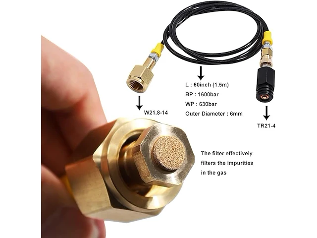 W21.8-14 schroefdraad externe slangadapterset - afbeelding 2 van  4