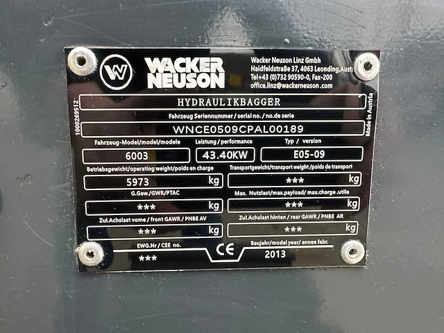 Wacker neuson - 2013 - 6003 - midigraafmachine - afbeelding 39 van  45
