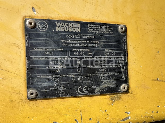 Wacker neuson 6001 - dumper - afbeelding 5 van  14