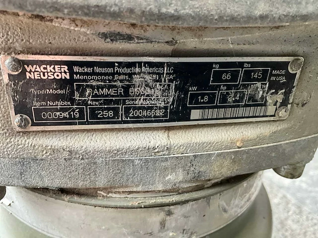 Wacker neuson be60 2i trilstamper - afbeelding 5 van  5