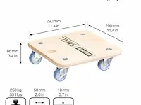 Wagner meubelroller soft wheels klein 200kg - afbeelding 3 van  3