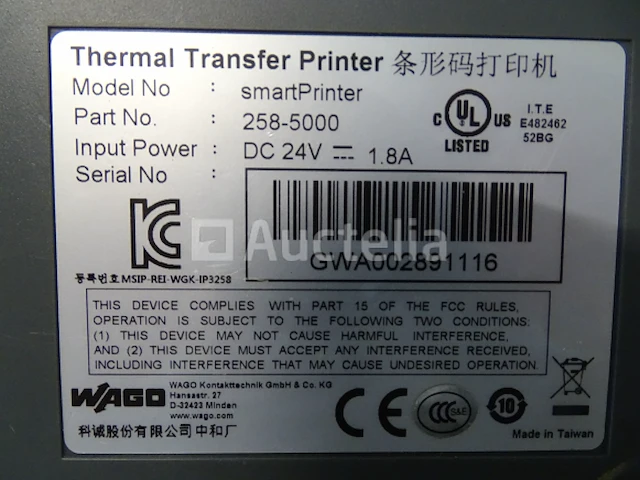 Wago smart printer 258-5000 thermotransferprinter - afbeelding 10 van  11
