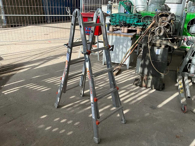 Wakü telescopische vouwladder (2x) - afbeelding 2 van  4