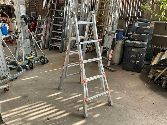 Wakü telescopische vouwladder (2x) - afbeelding 3 van  4