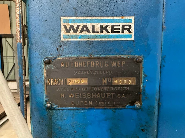 Walker wep hefbrug - 8000kg - afbeelding 6 van  9