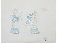 Walt disney studio, 1992 tekening, mickey en minnie - afbeelding 1 van  4