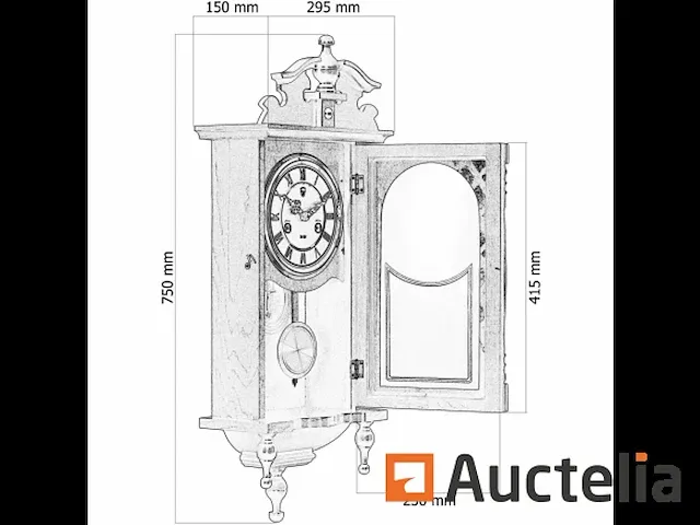 Wand klokkenslinger antieke klokregelaar - afbeelding 4 van  7