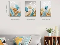 Wanddecoratie 3panelen - afbeelding 2 van  2