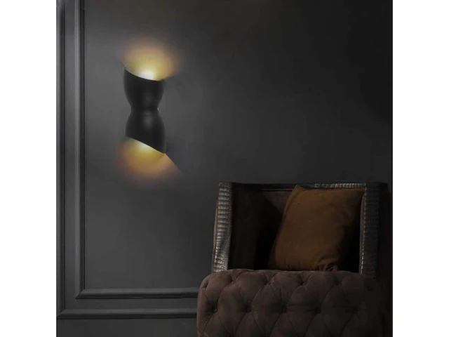 Wandlamp - led – warm wit 3500k – zwart (10x) - afbeelding 3 van  3