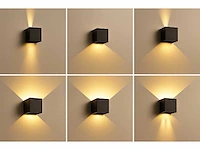 Wandlamp - tweerichtings led – kubus – 2 x 5w – 900 lm (6x) - afbeelding 1 van  5